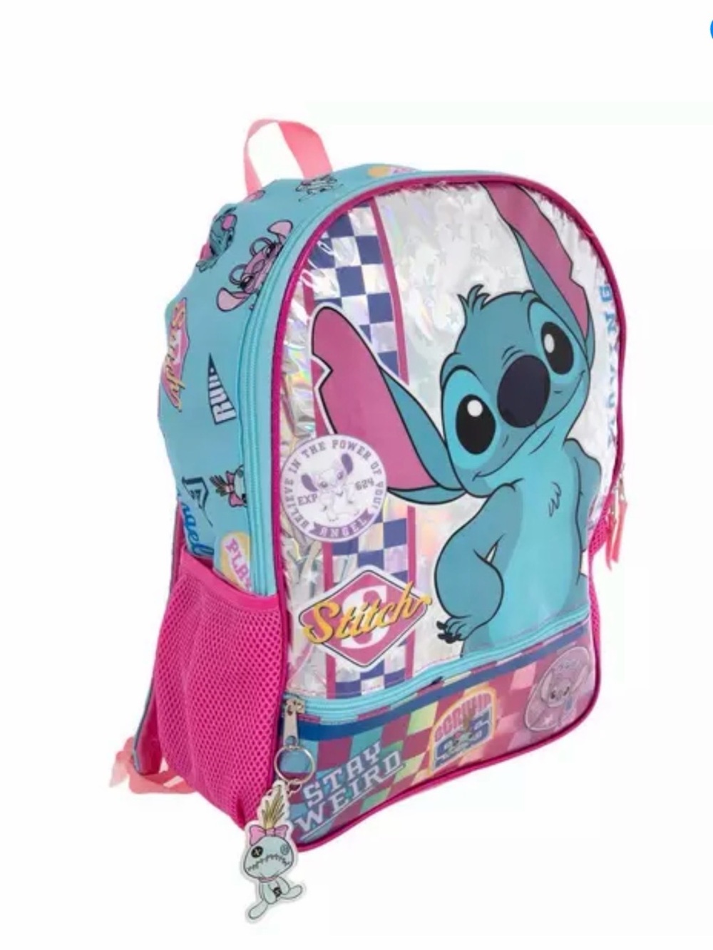 Disney Stitch Kids Backpack in Blue and Pink